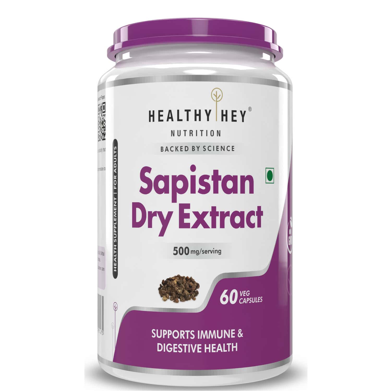 Healthyhey Nutrition Sapistan Dry Extract 5:1 60 Vegetable Capsules