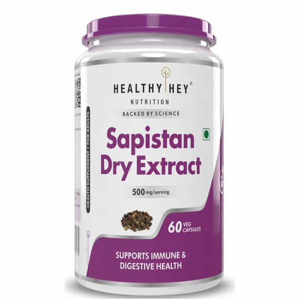 Healthyhey Nutrition Sapistan Dry Extract 5:1 60 Vegetable Capsules