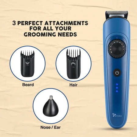 Syska Ht950 Runtime: 120 Min Trimmer For Men (Blue)