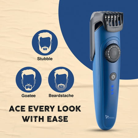 Syska Ht950 Runtime: 120 Min Trimmer For Men (Blue)