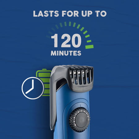 Syska Ht950 Runtime: 120 Min Trimmer For Men (Blue)