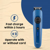 Syska Ht950 Runtime: 120 Min Trimmer For Men (Blue)