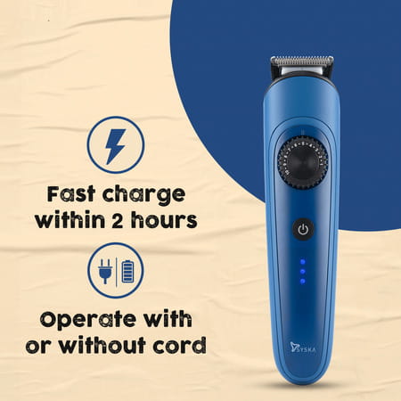Syska Ht950 Runtime: 120 Min Trimmer For Men (Blue)