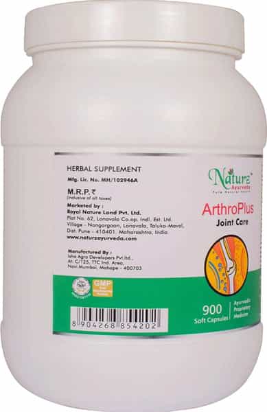 Naturz Ayurveda Arthroplus - 900 Capsules (Pack Of 4)