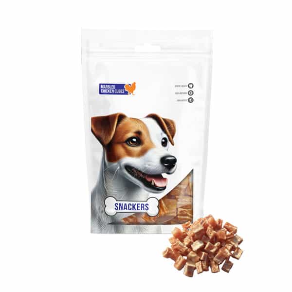 Snackers Marbled Chicken Cubes Dog Treats | 70 G