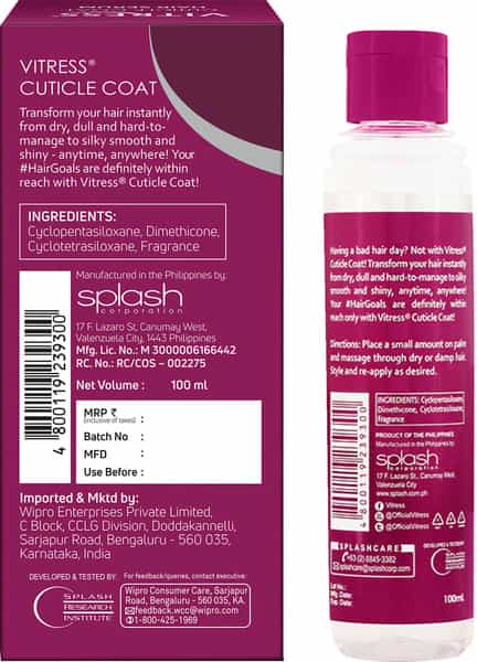 Vitress Cuticle Coat Classic Hair Serum - 100 Ml