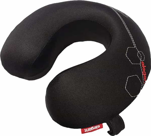 Elegant Zig Memory Foam Travel Pillow - Black