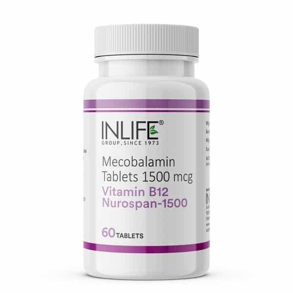 Inlife Vitamin B12 1500Mcg Nervous System Support For Men And Women - 60 Tablets