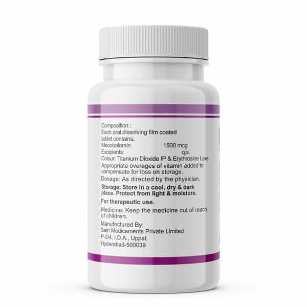 Inlife Vitamin B12 1500Mcg Nervous System Support For Men And Women - 60 Tablets