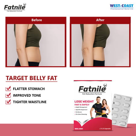 Westcoast Fatnile With Fat Reduction Formula Capsule | Weight Management | Daily Calorie Burn - 1x15