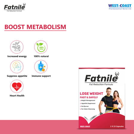 Westcoast Fatnile With Fat Reduction Formula Capsule | Weight Management | Daily Calorie Burn - 1x15