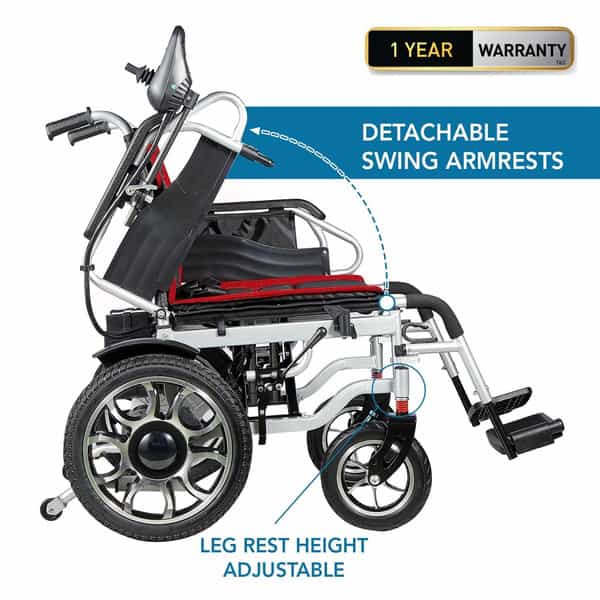 Everactiv Ecolite Electric Wheelchair (Red & Black)