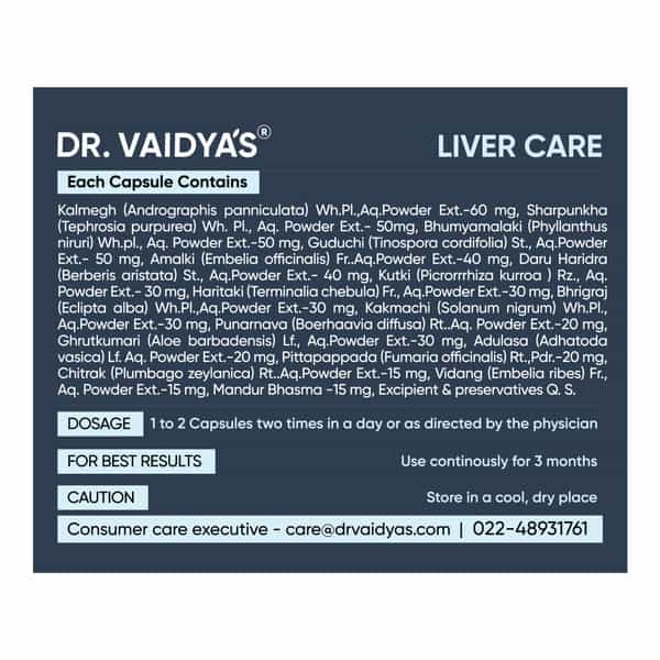 Dr. Vaidya's Liver Care-30 Capsules - Pack Of 2