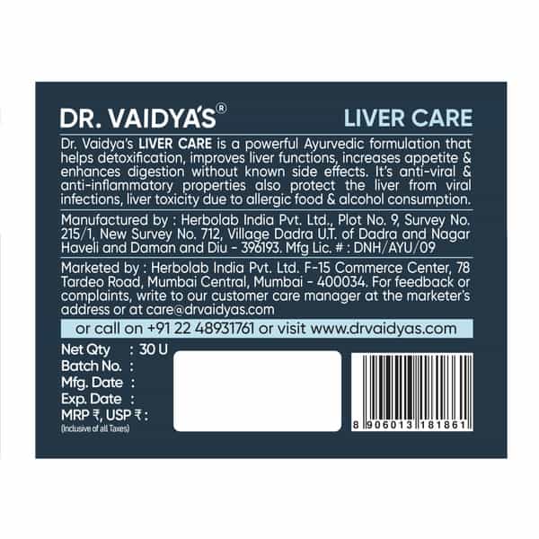 Dr. Vaidya's Liver Care-30 Capsules - Pack Of 2
