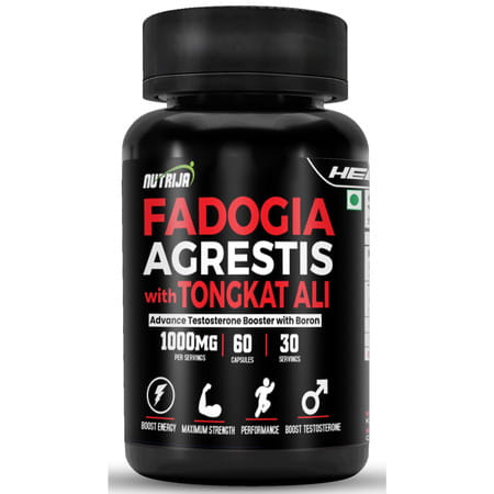 Nutrija Fadogia Agrestis 600mg & Tongkat Ali 400mg (120 Capsules)