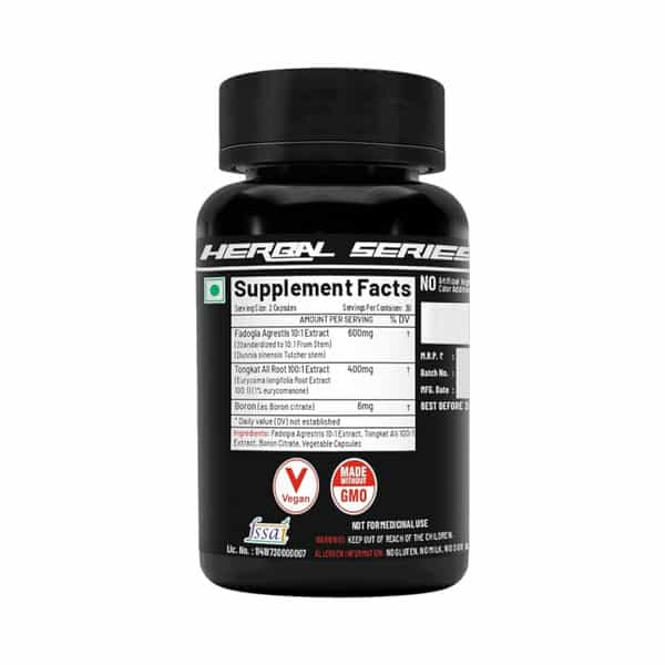 Nutrija Fadogia Agrestis 600Mg & Tongkat Ali 400Mg (120 Capsules)