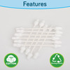 Luvlap Baby 100% Unbleached Cotton Buds Ear Drum Protection Stem Made Of Paper 100 Swabs