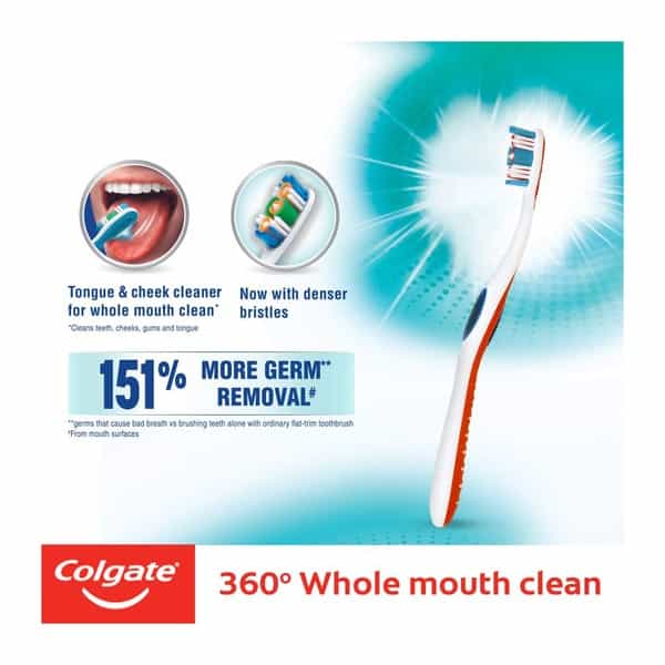 Colgate 360 Degree Whole Mouth Clean Toothbrush - (Buy 2 Get 2 Free) - 4 Pcs