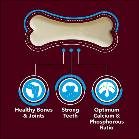 Meat Up Dog Treats Chew Bones | Calcium Flavor 230G (Buy 1 Get 1 Free) Total 460G
