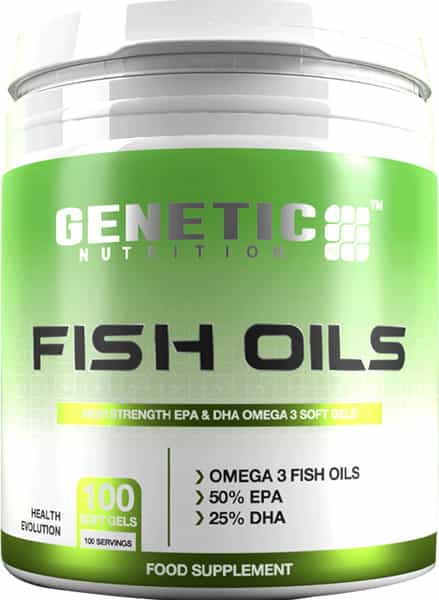 Genetic Nutrition Fish Oils Omega-3 500Mg Epa 250Mg Dha Incredibly Low Heavy Metal 100 Capsules