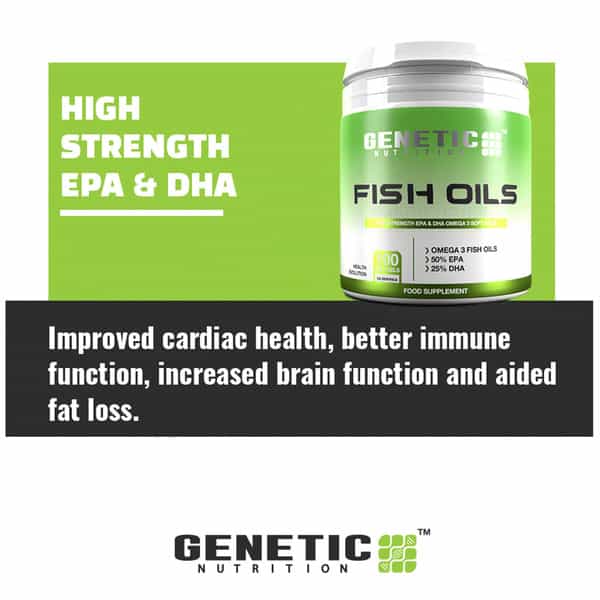 Genetic Nutrition Fish Oils Omega-3 500Mg Epa 250Mg Dha Incredibly Low Heavy Metal 100 Capsules