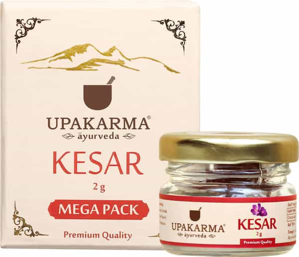 Upakarma Pure Natural And Finest A++ Grade Kashmiri Kesar / Saffron Threads Mega Pack 2 Gram