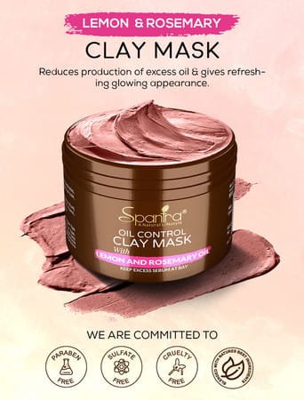 Spantra Oil Control Clay Mask With Lemon & Rosemary Oil | 125g