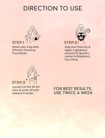 Spantra Oil Control Clay Mask With Lemon & Rosemary Oil | 125g