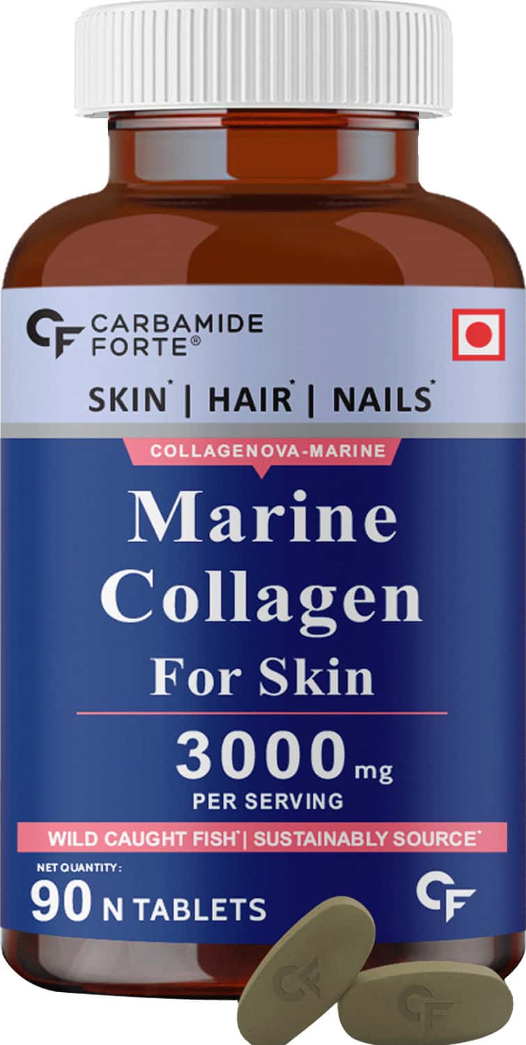 Carbamide Forte Marine Collagen Peptides 3000mg-90 Tablets