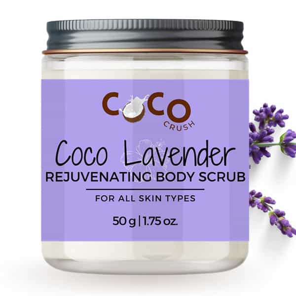 Coco Crush Lavender Coconut Body Scrub For Brightening Skin | 100% Natural Scrub - 50G