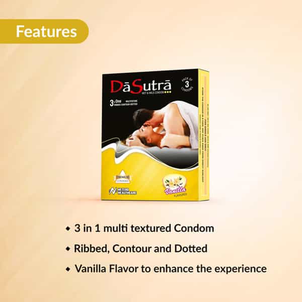 Dasutra Wet And Wild Condoms - Vanilla - 30 Peices (Pack Of 10)