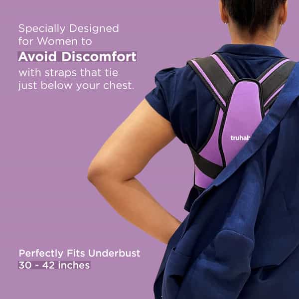 Truhabit Posture Corrector For Women | Back Support Belt For Back Pain | Posture Belt (1 Unit)