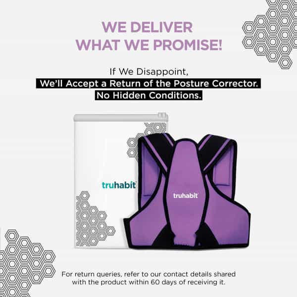 Truhabit Posture Corrector For Women | Back Support Belt For Back Pain | Posture Belt (1 Unit)