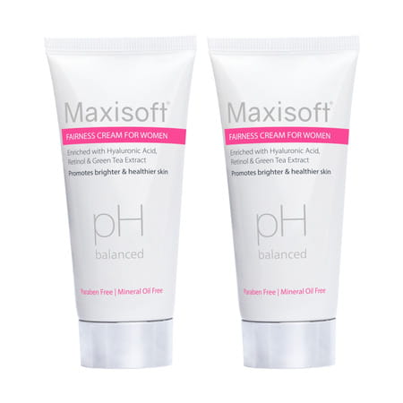 Maxisoft Fairness Cream For Women | Promotes Brighter & Healthier Skin | Tube | 50 Gm | Pack Of 2