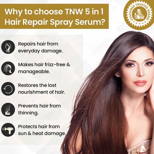 Tnw The Natural Wash 5-In-1 Hair Repair Spray Serum For Frizz-Free & Manageable Hair |100 Ml