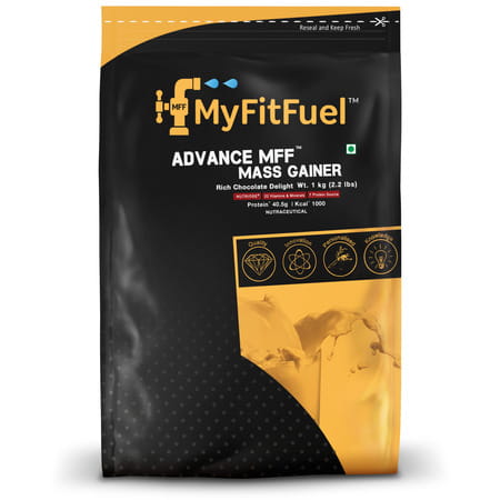 Myfitfuel Advance Mff Mass Gainer (3:1 Carb Protein Ratio)|1kg, 26 Servings (Rich Chocolate Delight)