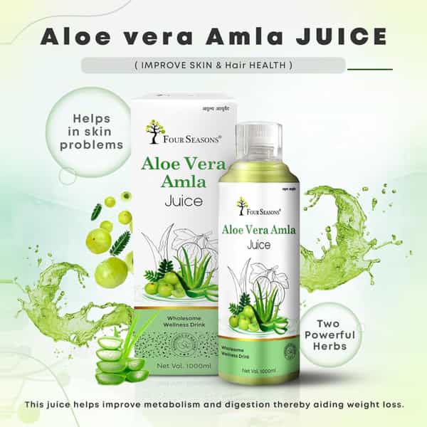 Four Seasons Aloe Vera Amla Juice 1L | Rich In Vitamin C - Immunity Booster | Skin & Hair Health