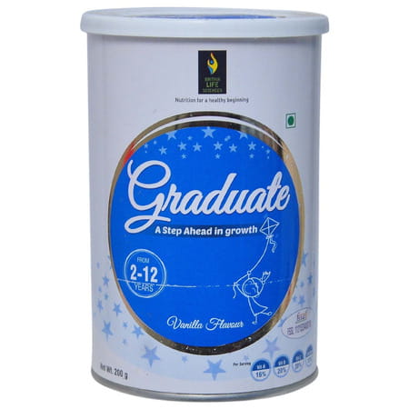 Graduate Vanilla Flavour From 2 To 12 Years Tin Of 200gm Oral Powder