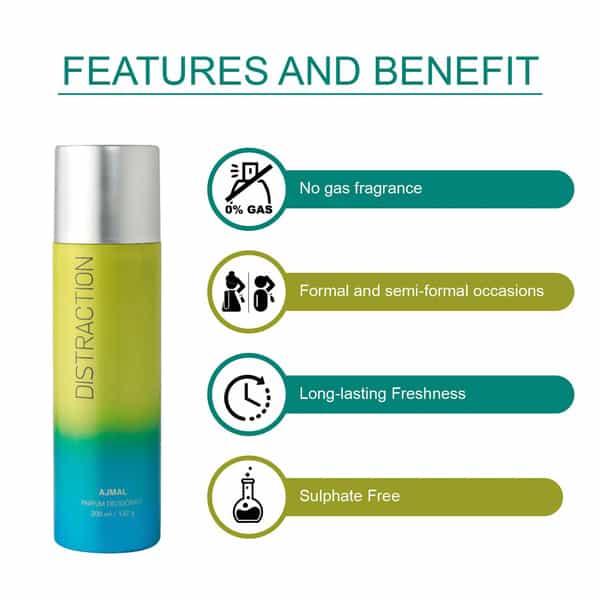 Ajmal Distraction & Magnetize For Unisex & Sacred Love For Women Deodorants Combo Pack Of 3