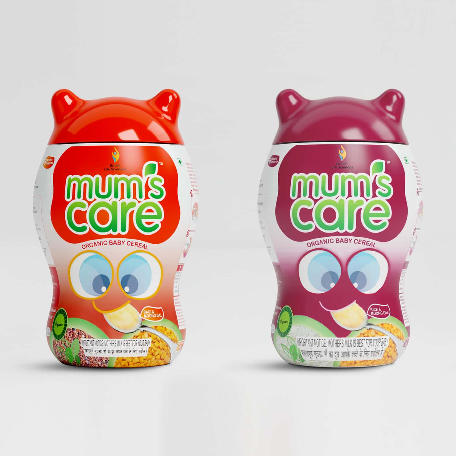 Mums Care Cereal Ragi & Moongdhal | Rice & Moongdhal Nutritious Baby Cereal - 600g