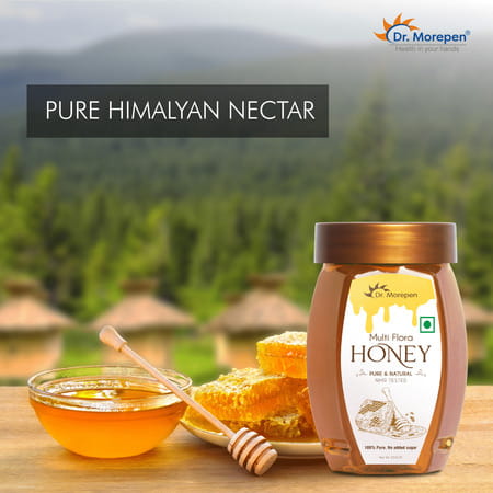 Dr. Morepen Natural & Pure Multi Flora Honey Nmr Tested & No Sugar Adulteration - 250gm Pack Of 4