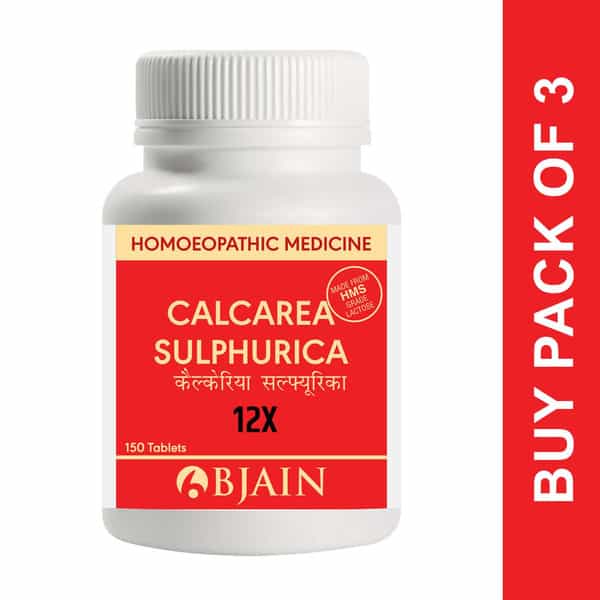 Bjain Calcarea Sulphuricum Biochemic Tablet 12X | 15Gm (Pack Of 3)
