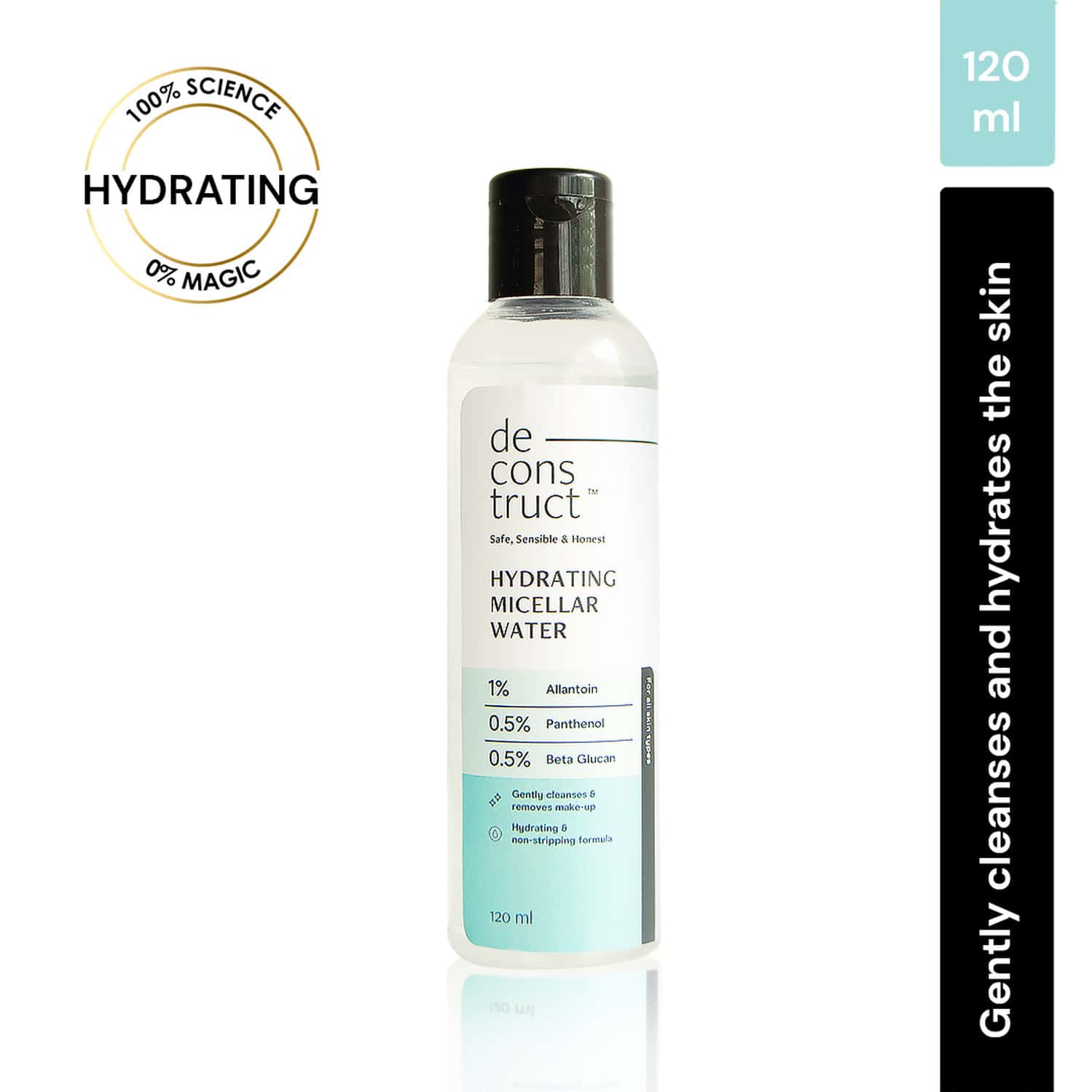 Deconstruct Hydrating Micellar Water - 1% Allantoin | 0.5% Panthenol | & 0.5% Beta Glucan (120 Ml)