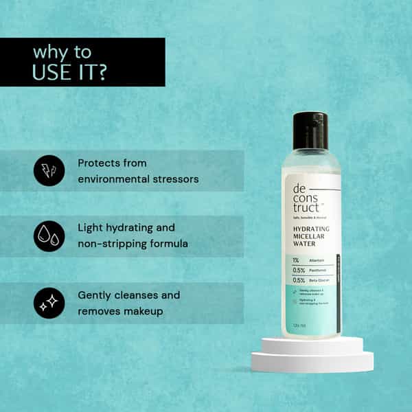 Deconstruct Hydrating Micellar Water - 1% Allantoin | 0.5% Panthenol | & 0.5% Beta Glucan (120 Ml)