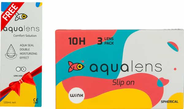 Aqualens 10 H Montly Disposable Contact Lens (3 Lens/Box) (-2)