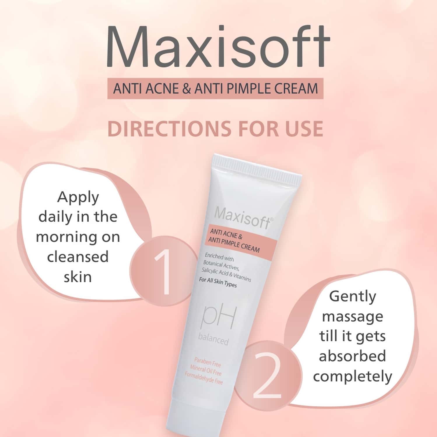 Buy MAXISOFT ANTI ACNE & ANTI PIMPLE CREAM (25 GM PACK OF 4) Online