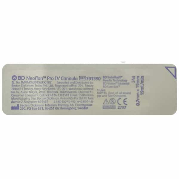 Bd Neoflon Pro Iv Cannula 24 Ga-1N