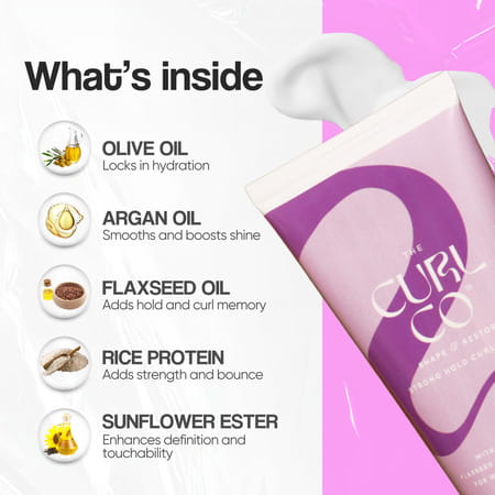 The Curl Co Shape & Restore Strong Hold Curl Cream | 150 G