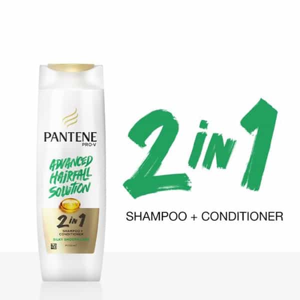Pantene 2 In 1 Silky Smooth Care Shampoo + Conditioner - 340Ml