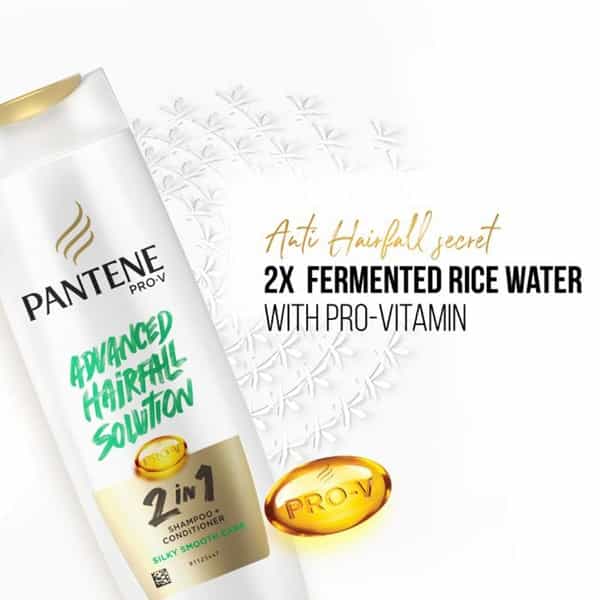 Pantene 2 In 1 Silky Smooth Care Shampoo + Conditioner - 340Ml